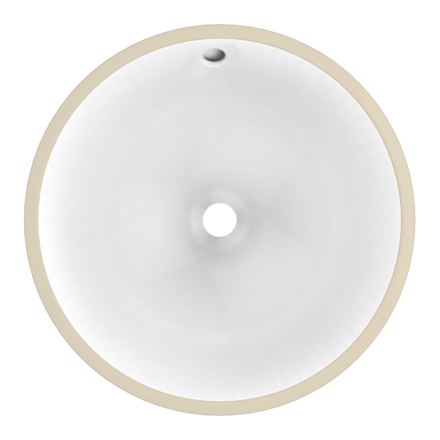 American Imaginations AI-13015 15" White Round Ceramic Undermount Bathroom Sink Set