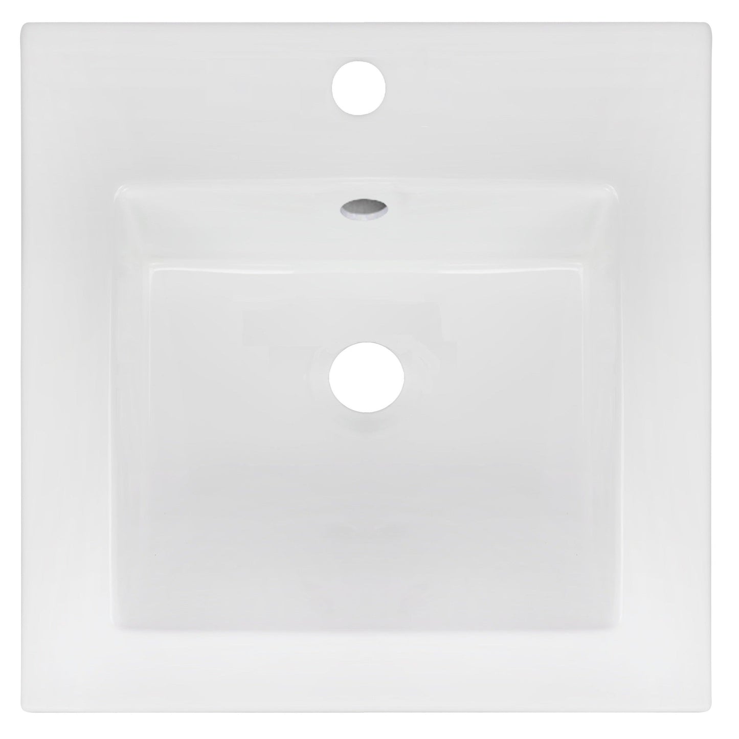 American Imaginations AI-1310 17" White Square Drop In Transitional Ceramic Top