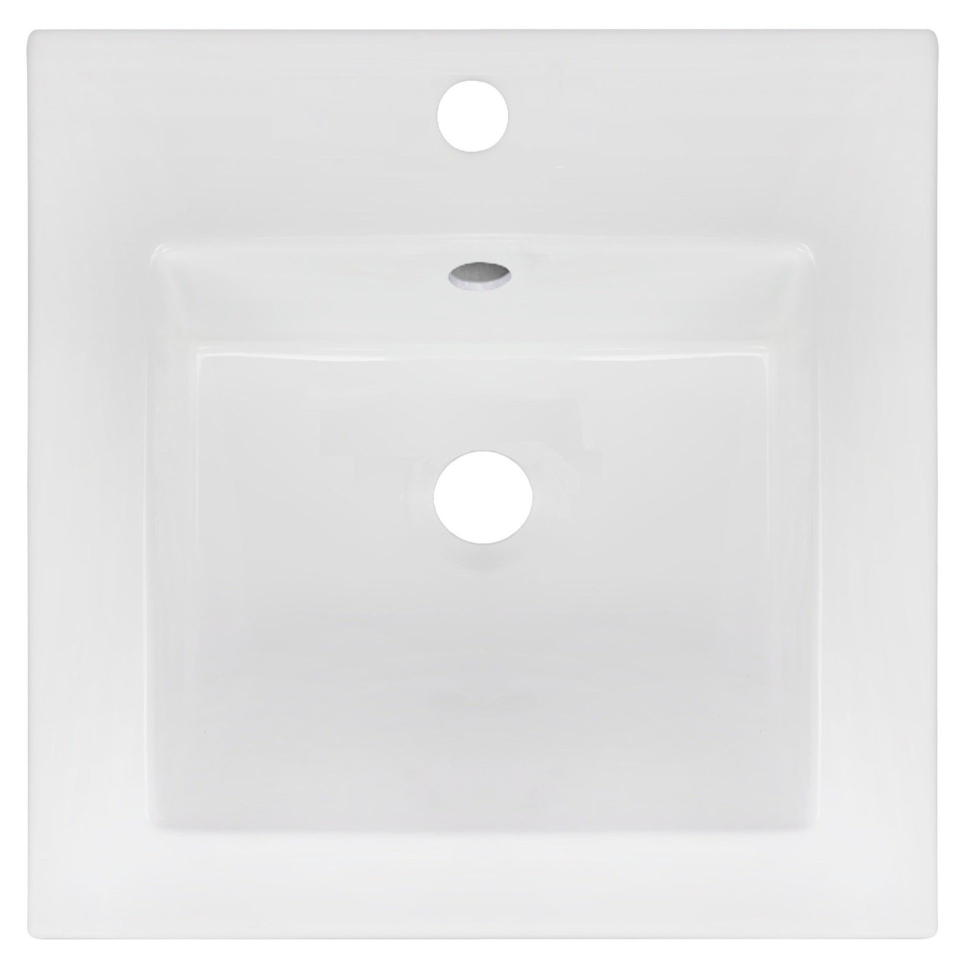 American Imaginations AI-1310 17" White Square Drop In Transitional Ceramic Top