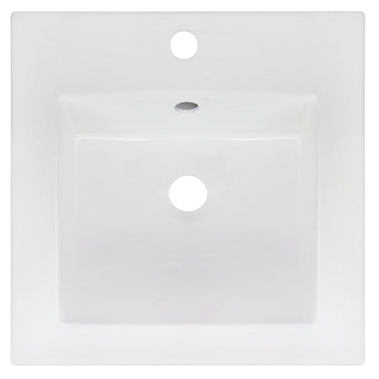 American Imaginations AI-1310 17" White Square Drop In Transitional Ceramic Top