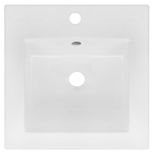 American Imaginations AI-1310 17" White Square Drop In Transitional Ceramic Top
