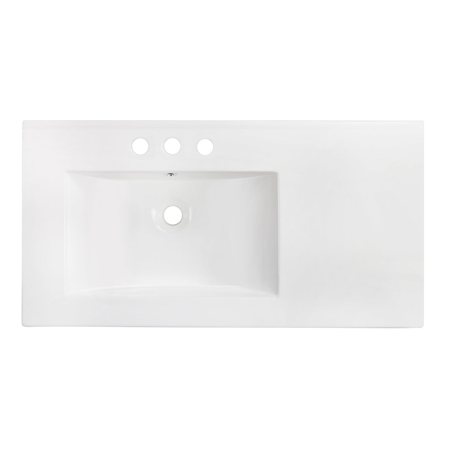 American Imaginations AI-1317 36" White Rectangular Drop In Transitional Ceramic Top