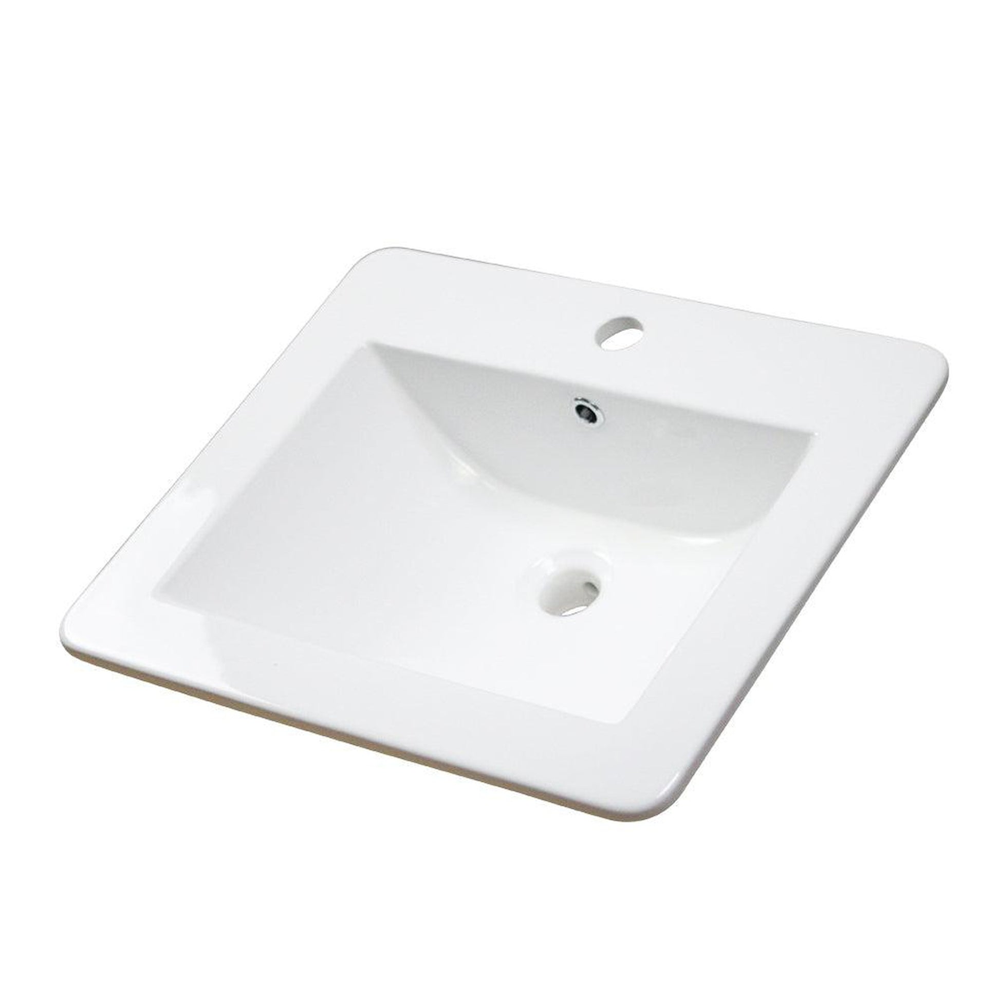 American Imaginations AI-1319 21" White Rectangular Drop In Transitional Ceramic Top