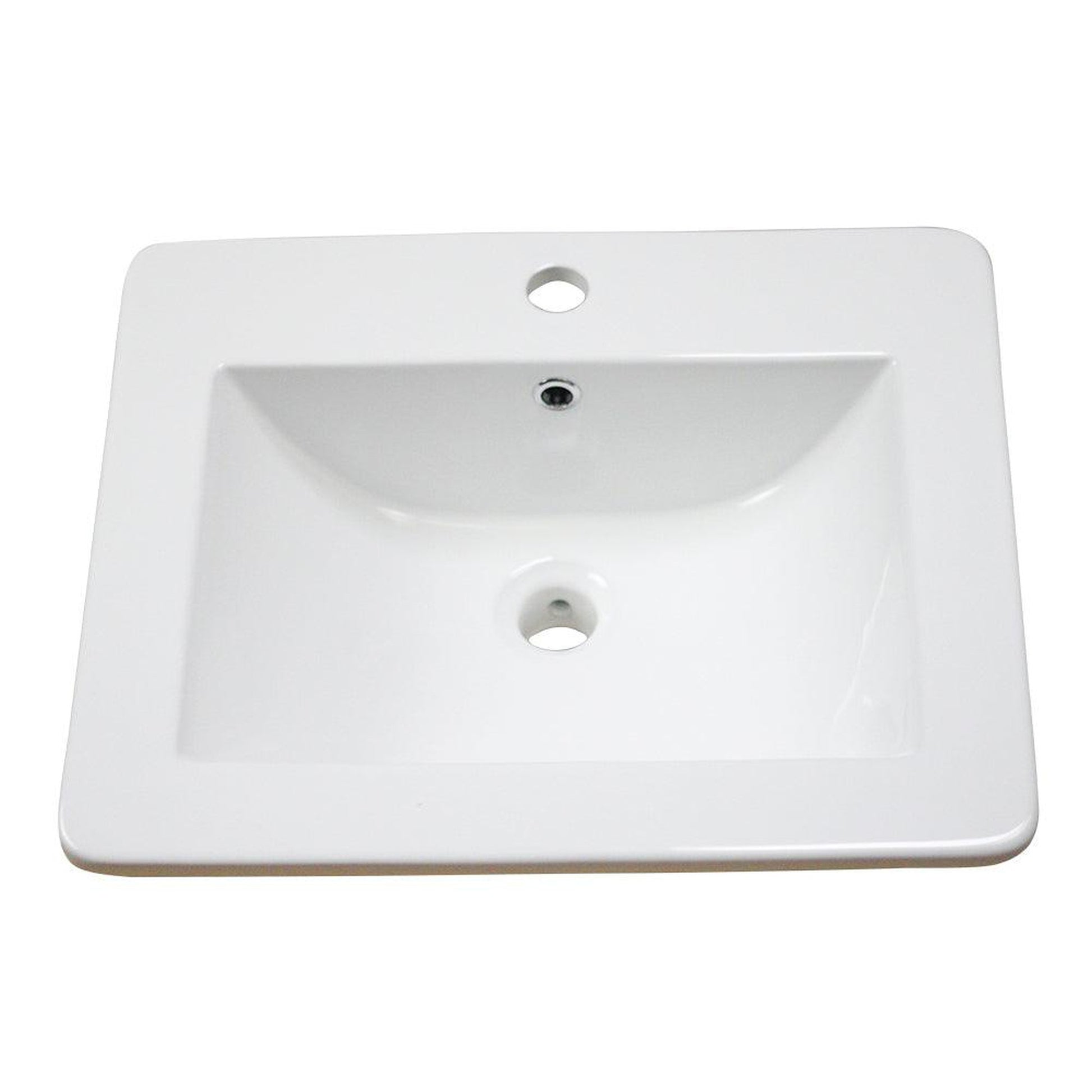 American Imaginations AI-1319 21" White Rectangular Drop In Transitional Ceramic Top