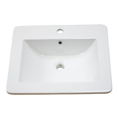 American Imaginations AI-1319 21" White Rectangular Drop In Transitional Ceramic Top