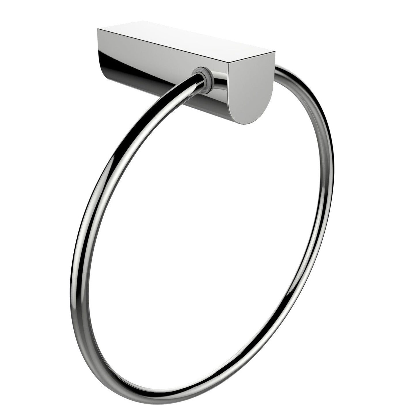 American Imaginations AI-13326 7" Chrome Rectangular Wall Mount Modern Bathroom Accessory Set