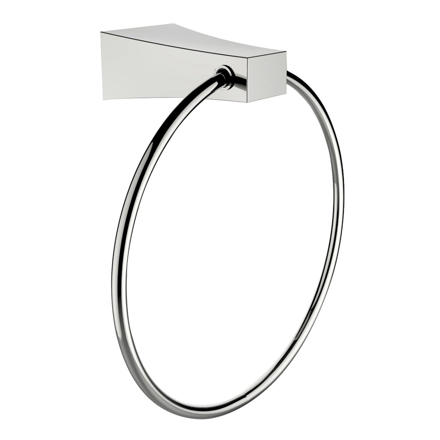 American Imaginations AI-13358 24" Chrome Round Wall Mount Modern Bathroom Accessory Set