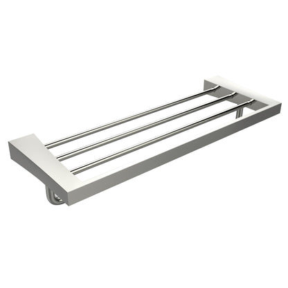 American Imaginations AI-13379 24" Chrome Rectangular Wall Mount Modern Bathroom Accessory Set