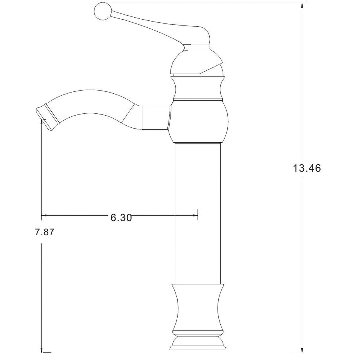 American Imaginations AI-14972 16" White Square Ceramic Above Counter Bathroom Vessel Sink Set