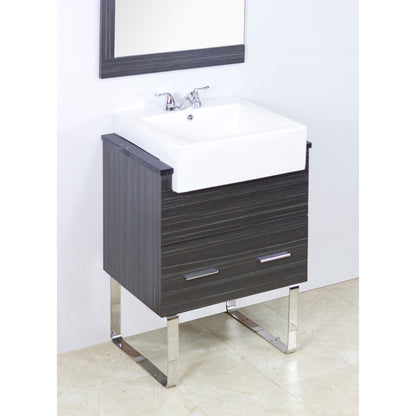 American Imaginations AI-1580 20" Rectangle Enamel Glaze White Ceramic Modern