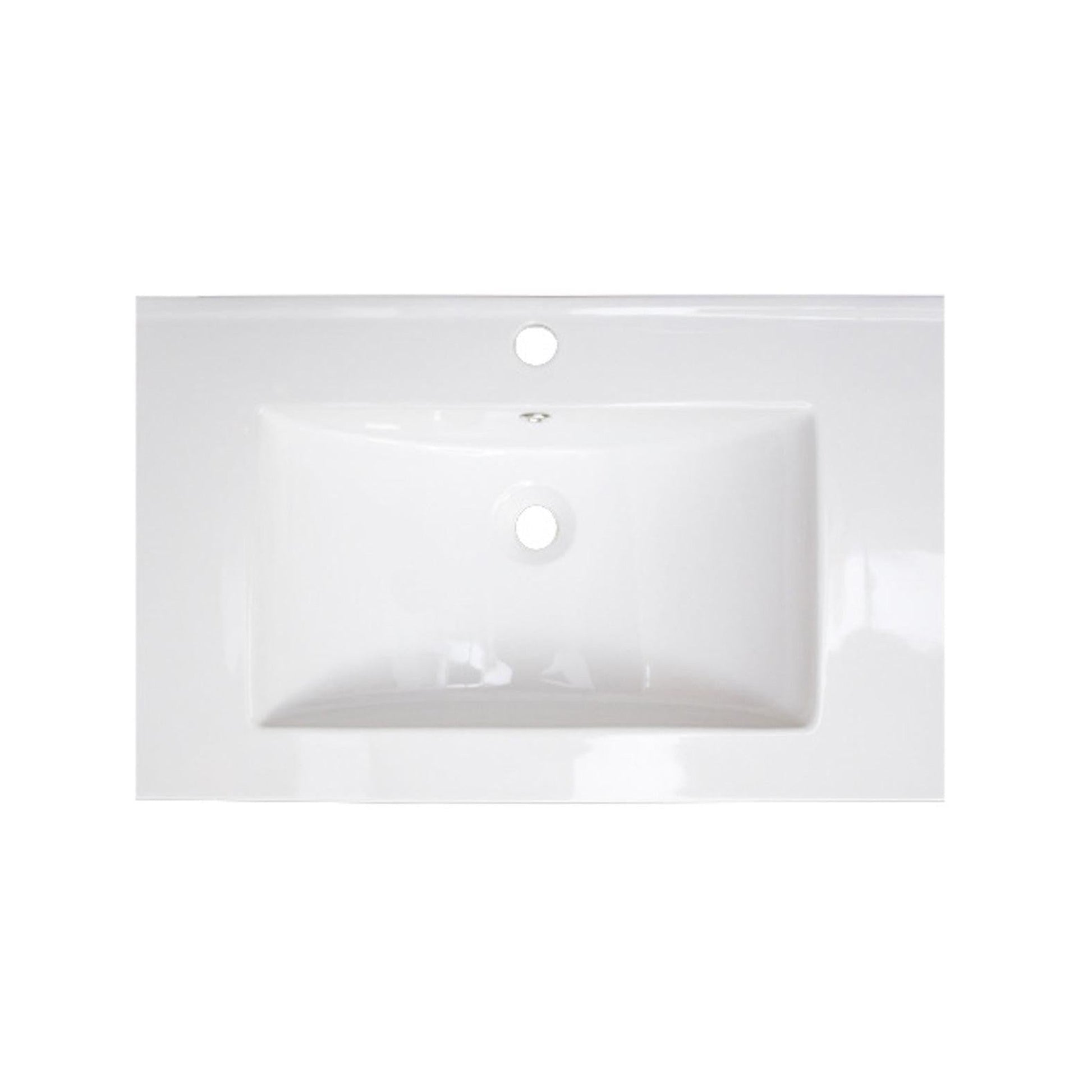 American Imaginations AI-15959 30" White Rectangular Drop In Modern Ceramic Top Set