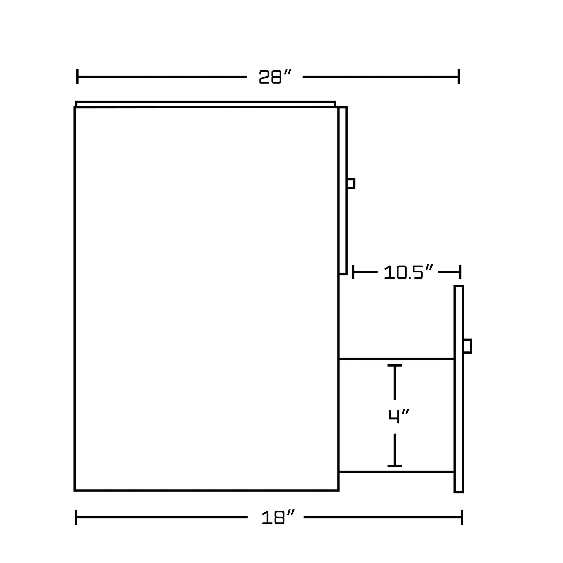 American Imaginations AI-1731 35" White Rectangular Wall Mount Modern Vanity Base