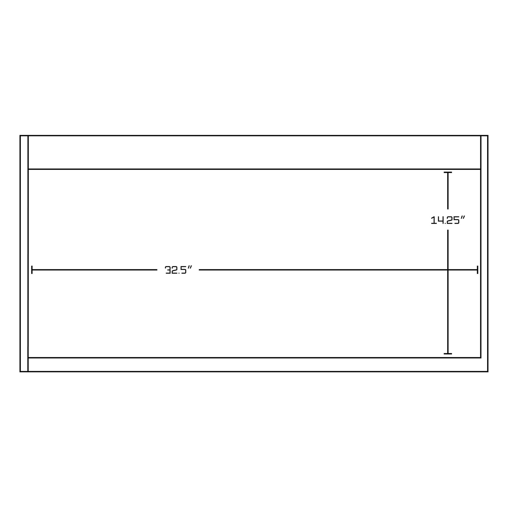 American Imaginations AI-1731 35" White Rectangular Wall Mount Modern Vanity Base
