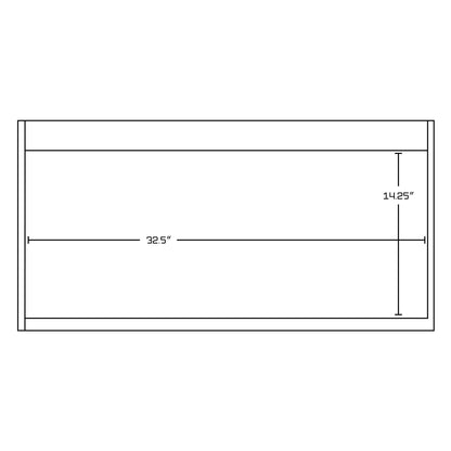 American Imaginations AI-1731 35" White Rectangular Wall Mount Modern Vanity Base