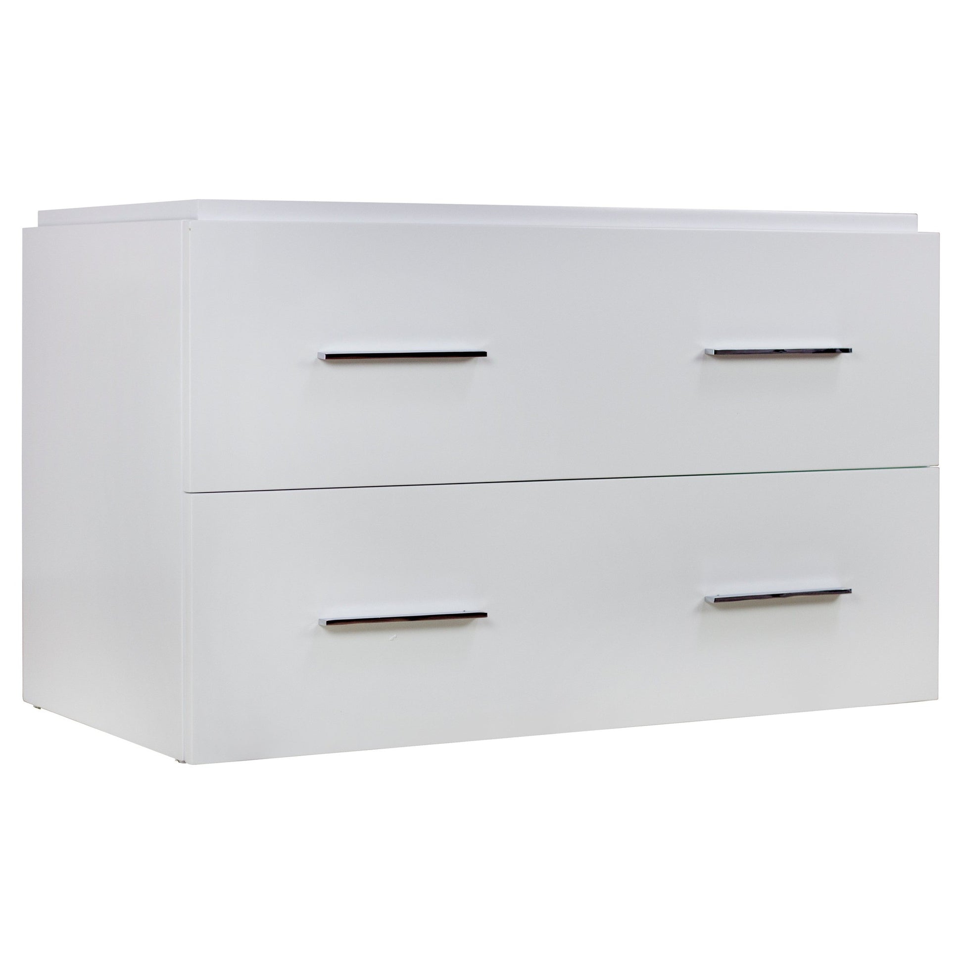 American Imaginations AI-1731 35" White Rectangular Wall Mount Modern Vanity Base