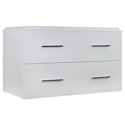 American Imaginations AI-1731 35" White Rectangular Wall Mount Modern Vanity Base