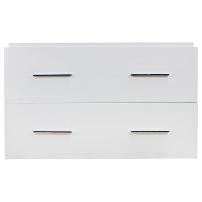American Imaginations AI-1731 35" White Rectangular Wall Mount Modern Vanity Base