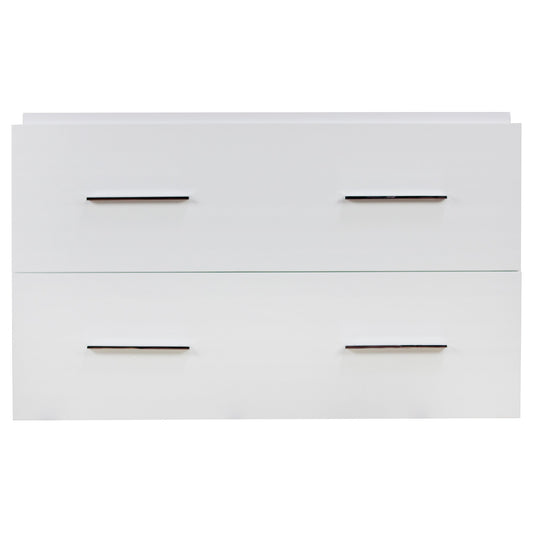 American Imaginations AI-1731 35" White Rectangular Wall Mount Modern Vanity Base