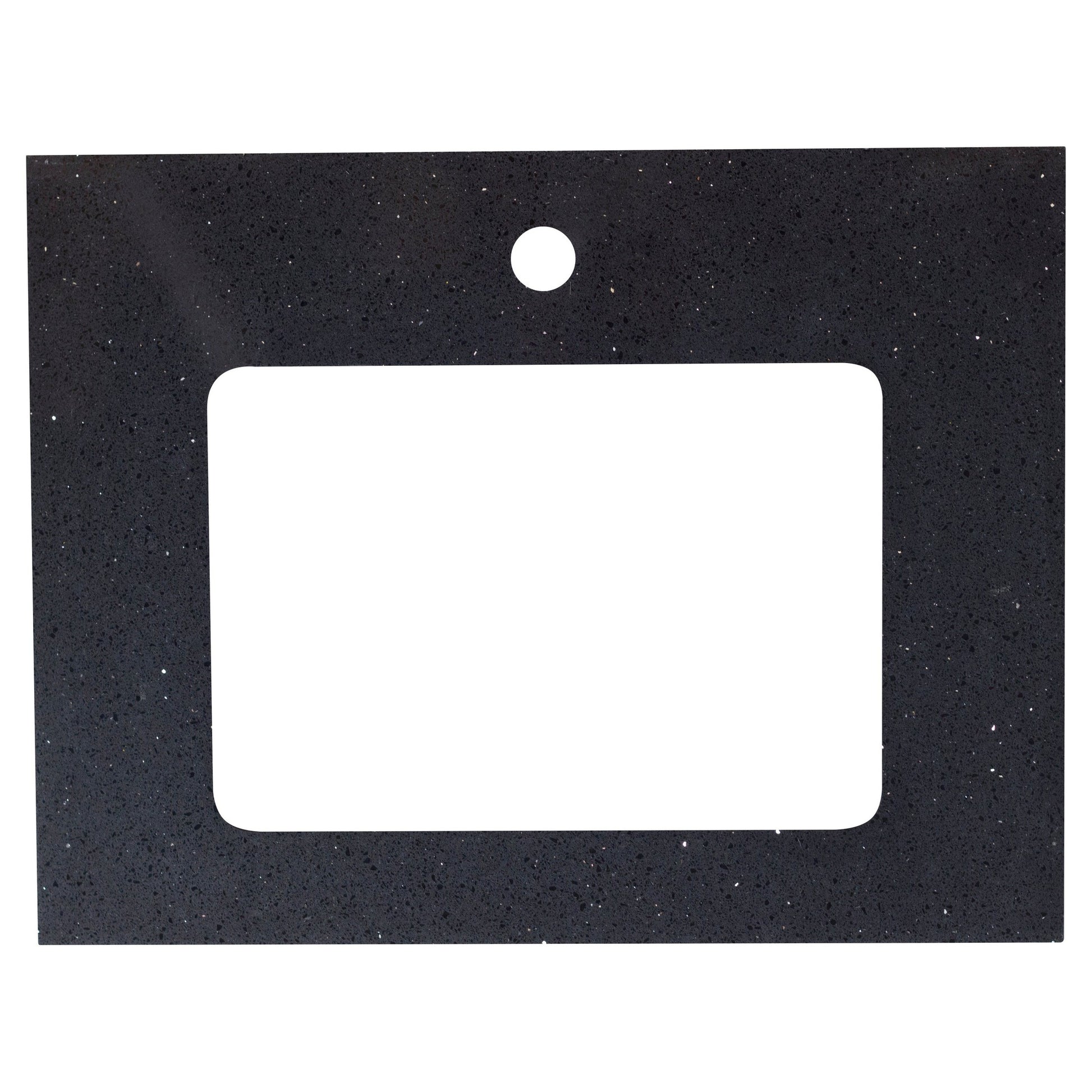 American Imaginations AI-17433 24" Black Galaxy Rectangular Countertop Modern Stone Top