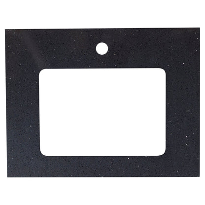 American Imaginations AI-17433 24" Black Galaxy Rectangular Countertop Modern Stone Top