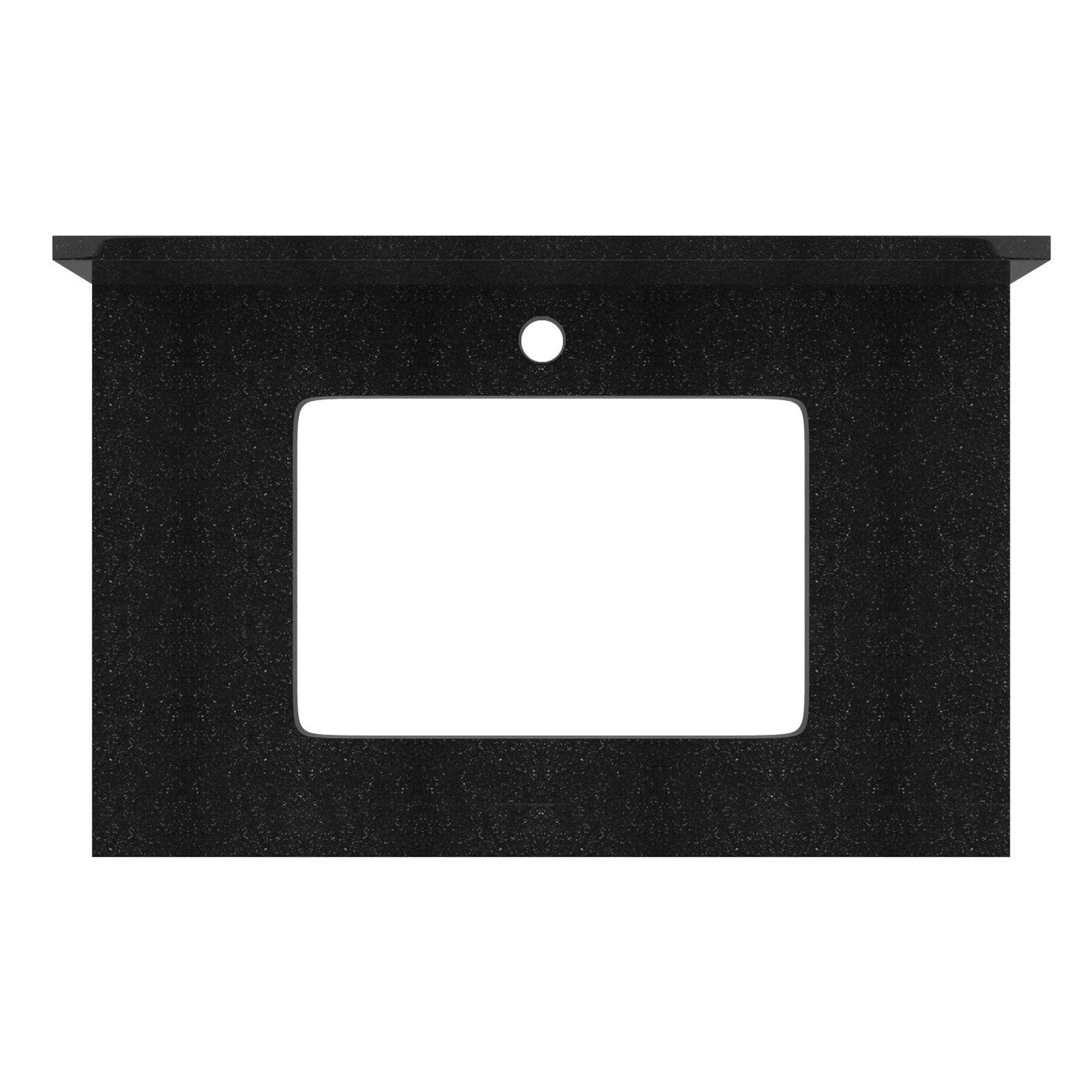 American Imaginations AI-17434 31" Black Galaxy Rectangular Countertop Modern Stone Top