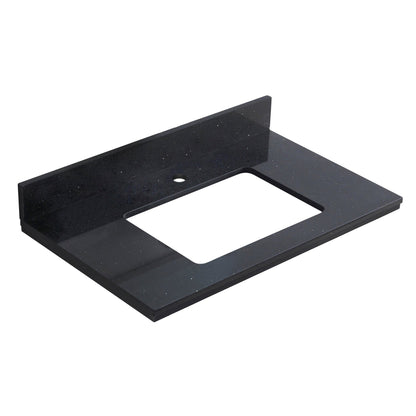 American Imaginations AI-17434 31" Black Galaxy Rectangular Countertop Modern Stone Top