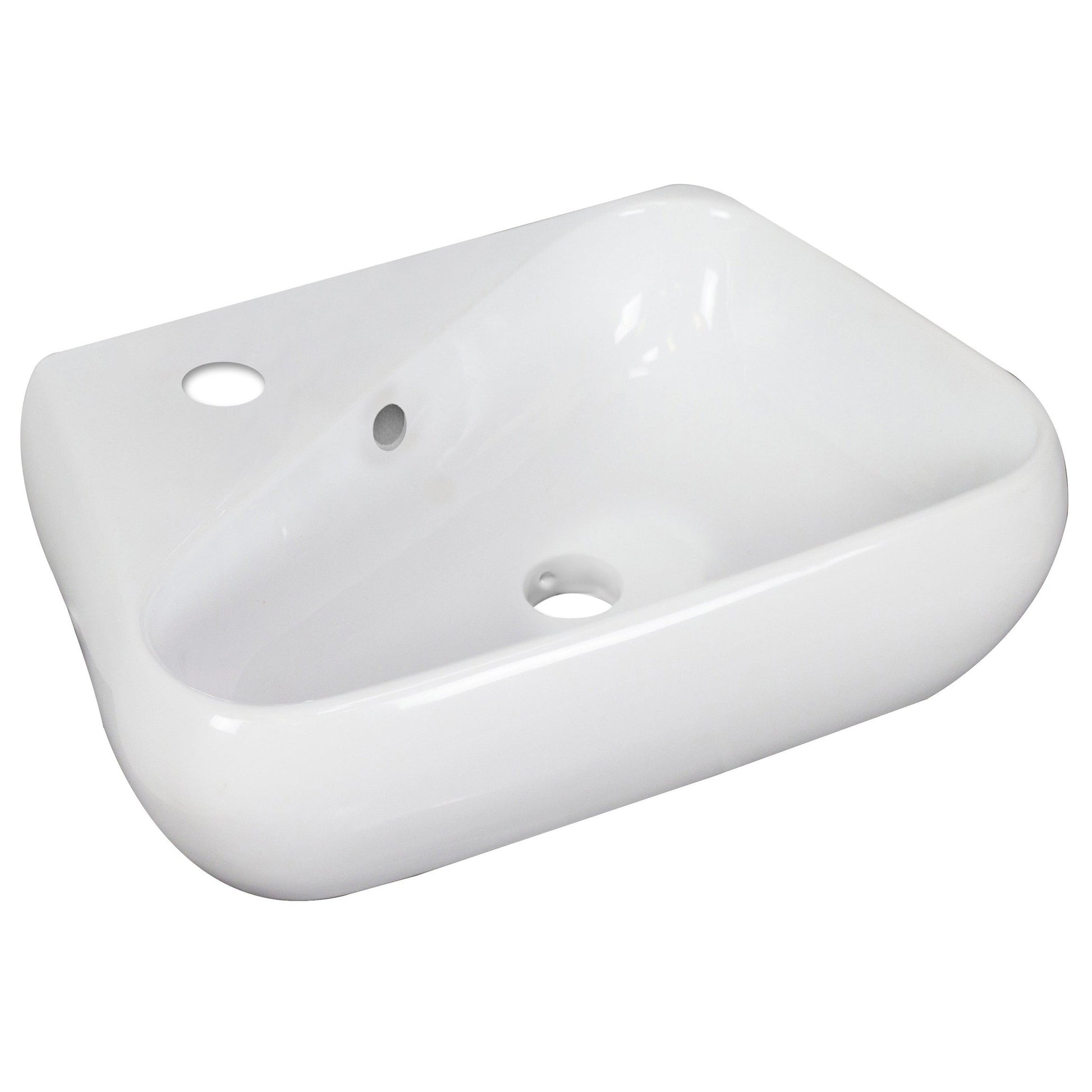 American Imaginations AI-1765 18" Unique Enamel Glaze White Ceramic Transitional