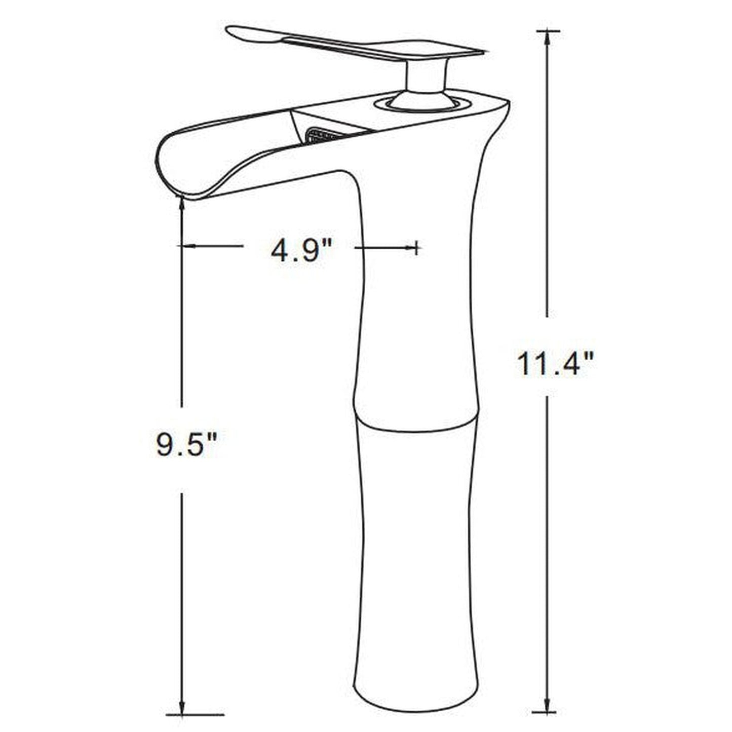 American Imaginations AI-17819 16" White Square Ceramic Above Counter Bathroom Vessel Sink Set