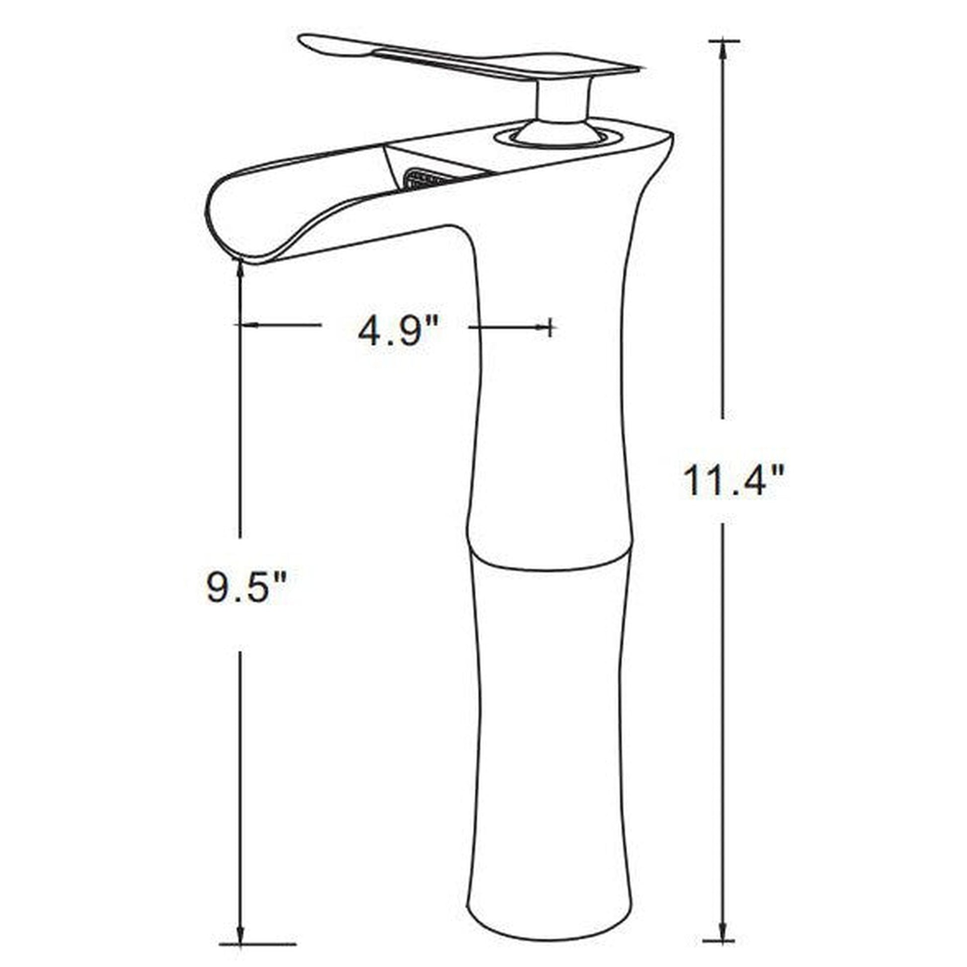 American Imaginations AI-17819 16" White Square Ceramic Above Counter Bathroom Vessel Sink Set
