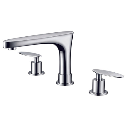 American Imaginations AI-1783 14" Chrome Oval Lead Free Brass Modern Bathroom Sink Faucet