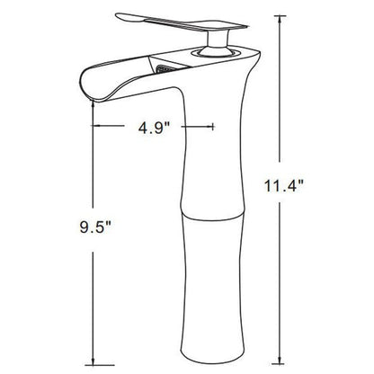 American Imaginations AI-17873 12" White Rectangular Ceramic Above Counter Bathroom Vessel Sink Set