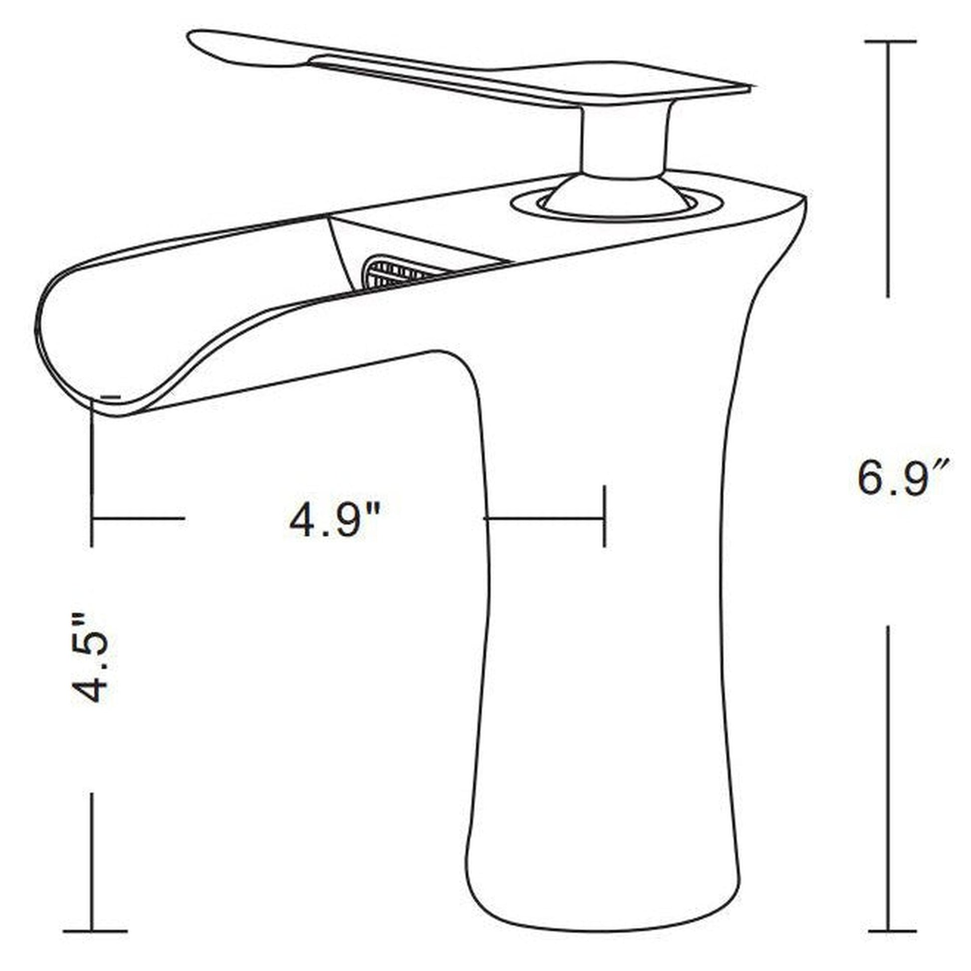 American Imaginations AI-17917 18" White Unique Ceramic Above Counter Bathroom Vessel Sink Set