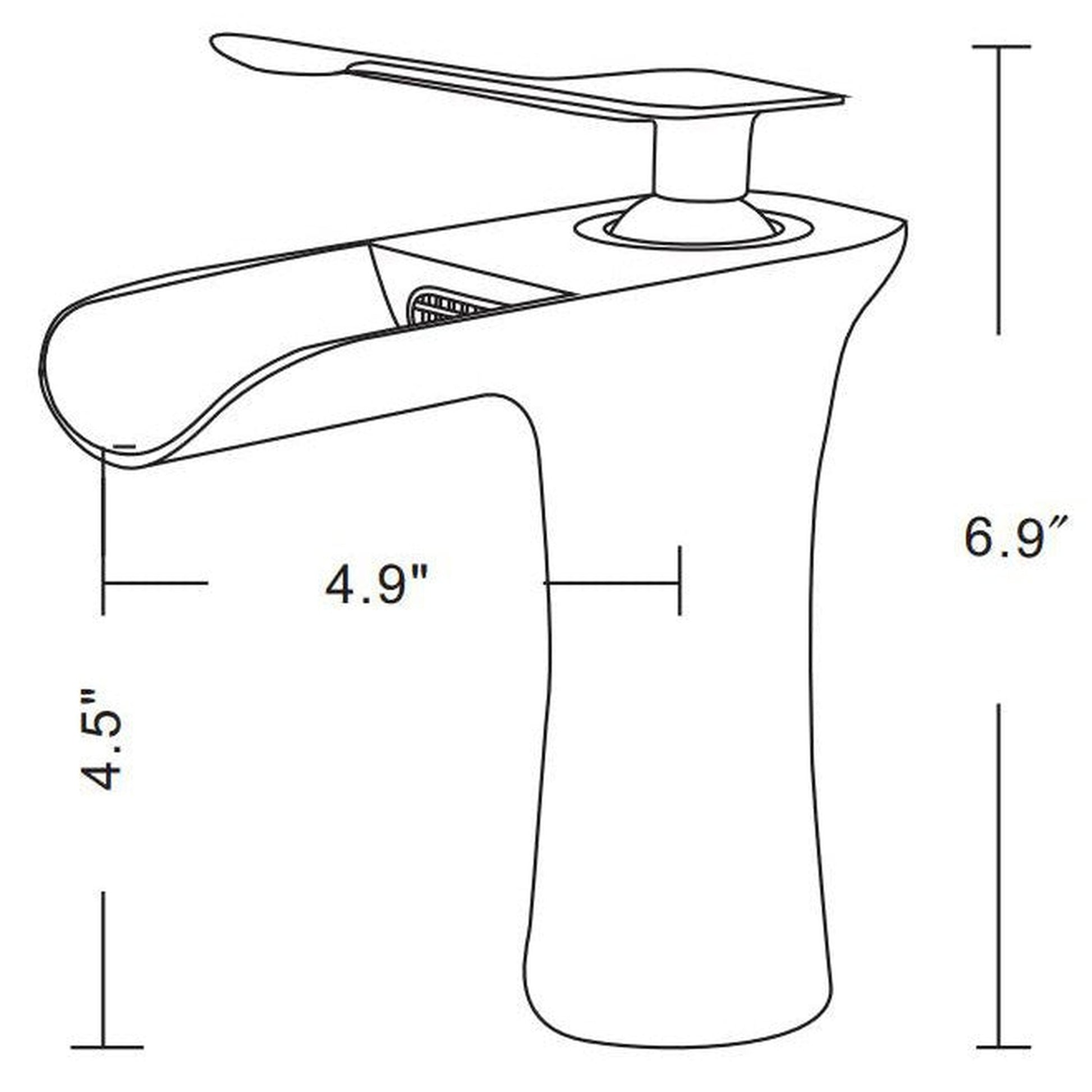 American Imaginations AI-18003 17" White Rectangular Ceramic Above Counter Bathroom Vessel Sink Set