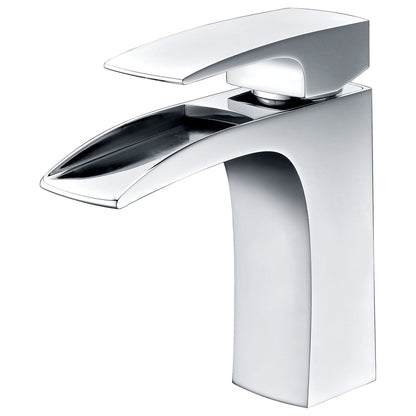 American Imaginations AI-18027 17" White Square Ceramic Above Counter Bathroom Vessel Sink Set