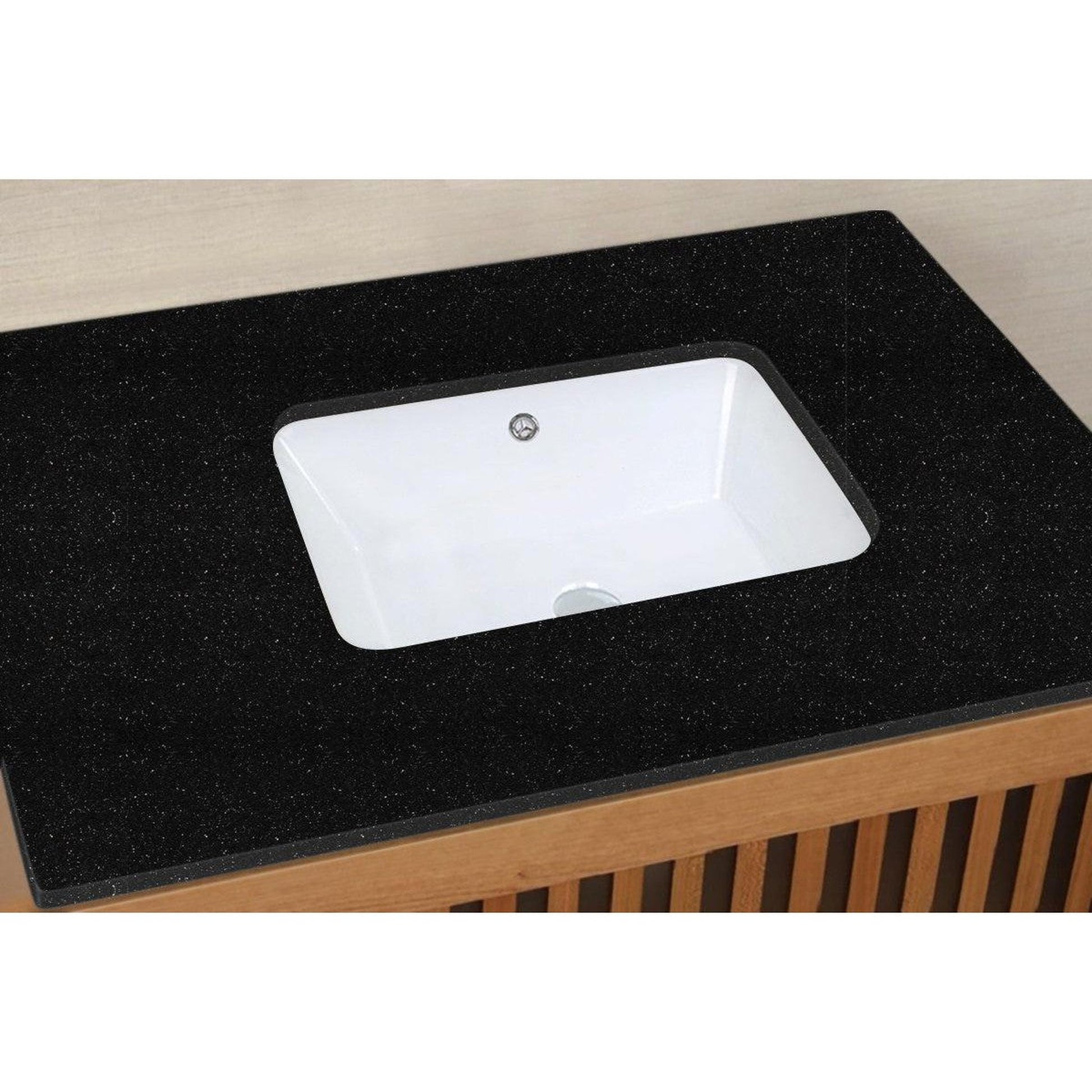 American Imaginations AI-18089 22" Rectangle Enamel Glaze White Ceramic Modern