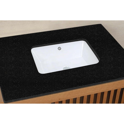 American Imaginations AI-18089 22" Rectangle Enamel Glaze White Ceramic Modern