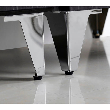 American Imaginations AI-18121 4" Chrome Unique Floor Mount Modern Miscellaneous