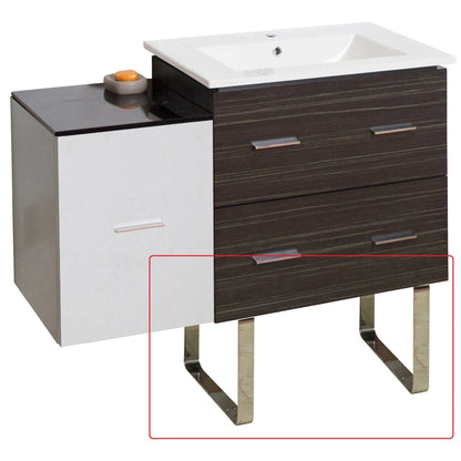 American Imaginations AI-18575 24" Dawn Grey Rectangular Floor Mount Modern Vanity Set