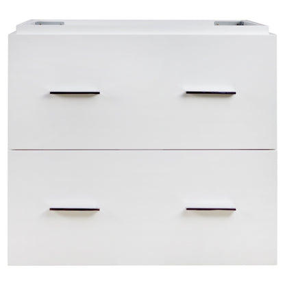 American Imaginations AI-18591 24" White Rectangular Wall Mount Modern Vanity Set