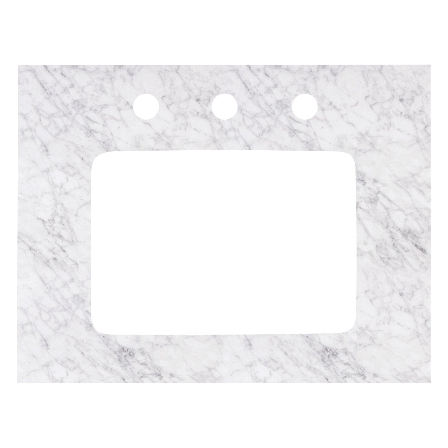 American Imaginations AI-18591 24" White Rectangular Wall Mount Modern Vanity Set