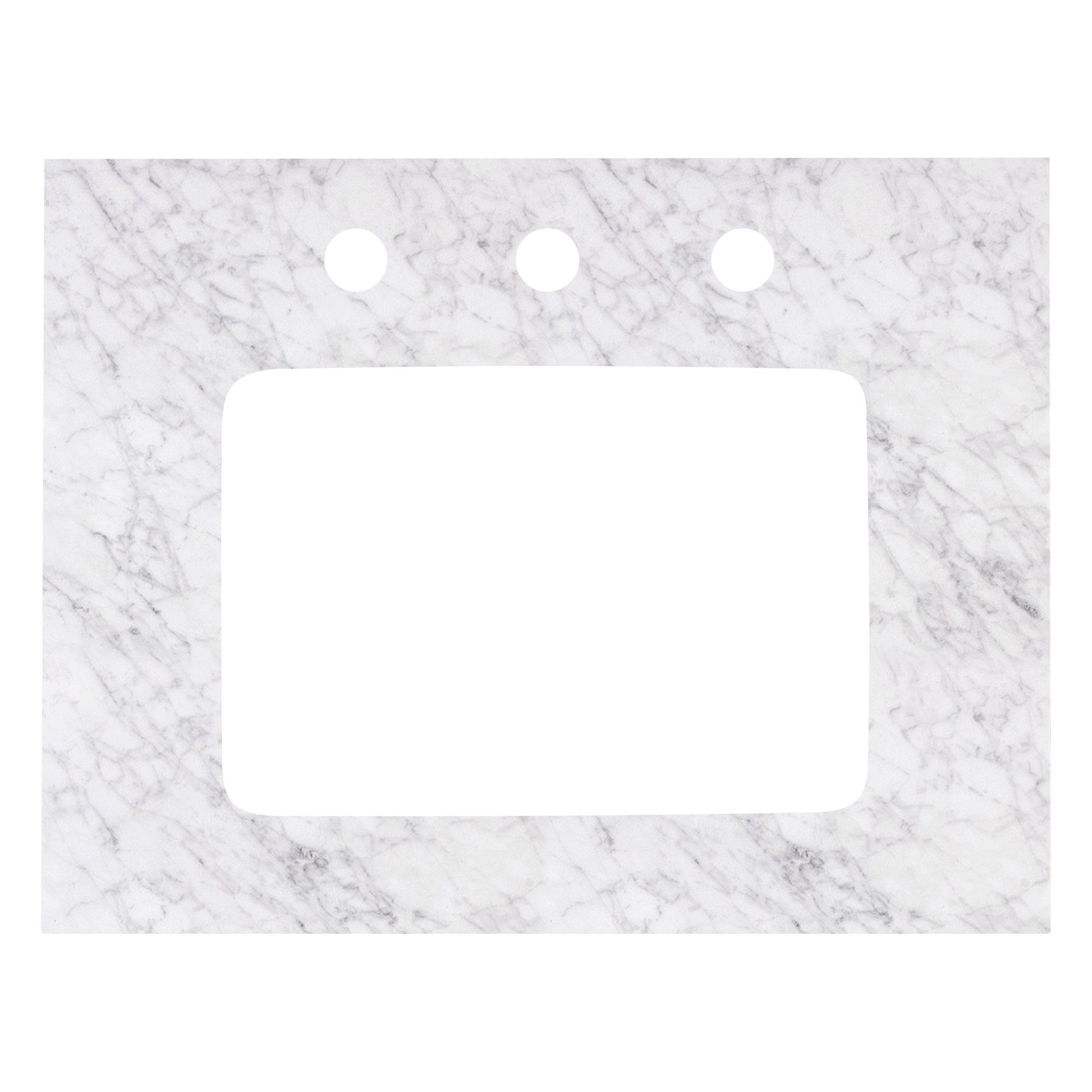 American Imaginations AI-18592 24" White Rectangular Wall Mount Modern Vanity Set