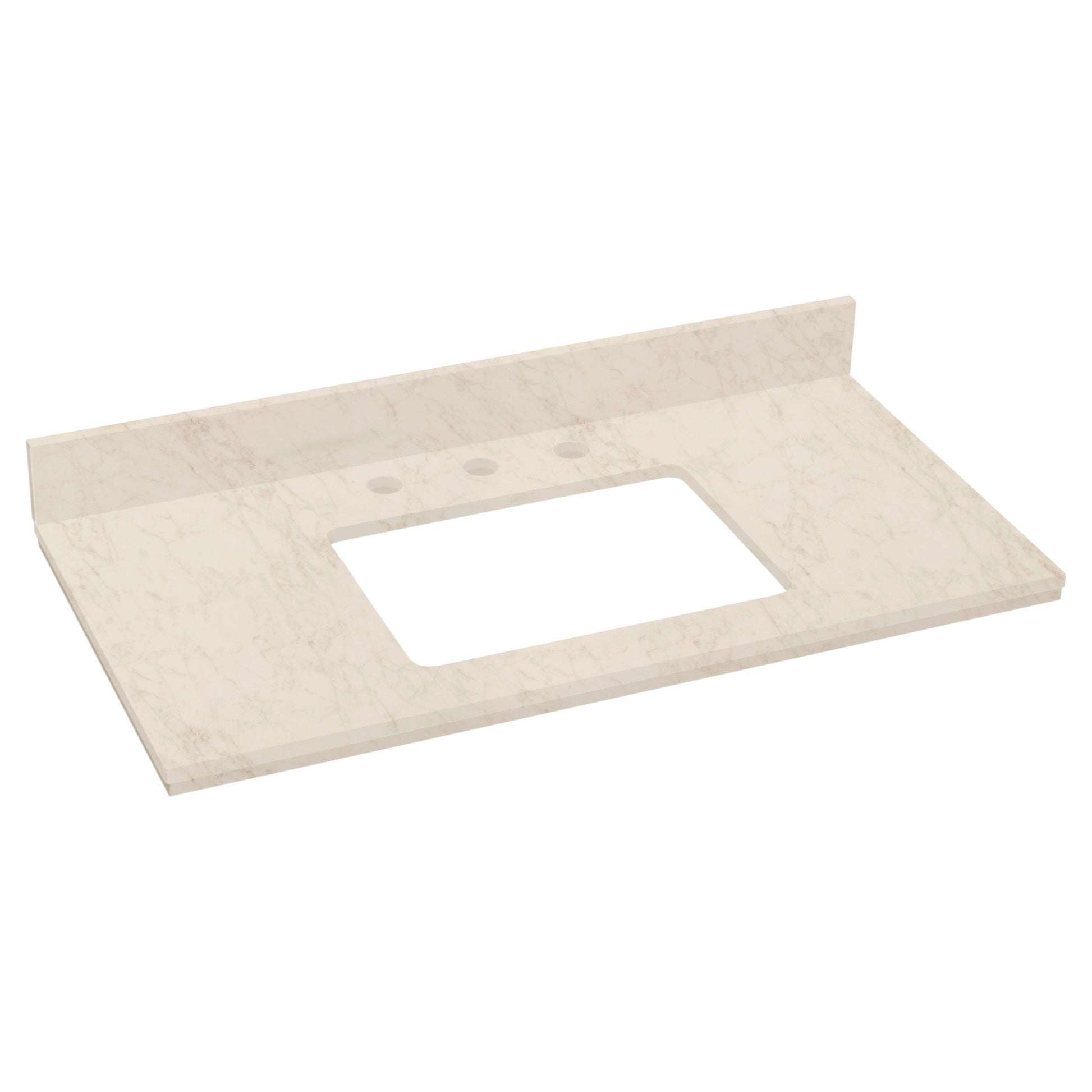 American Imaginations AI-18678 36" White Rectangular Wall Mount Modern Vanity Set