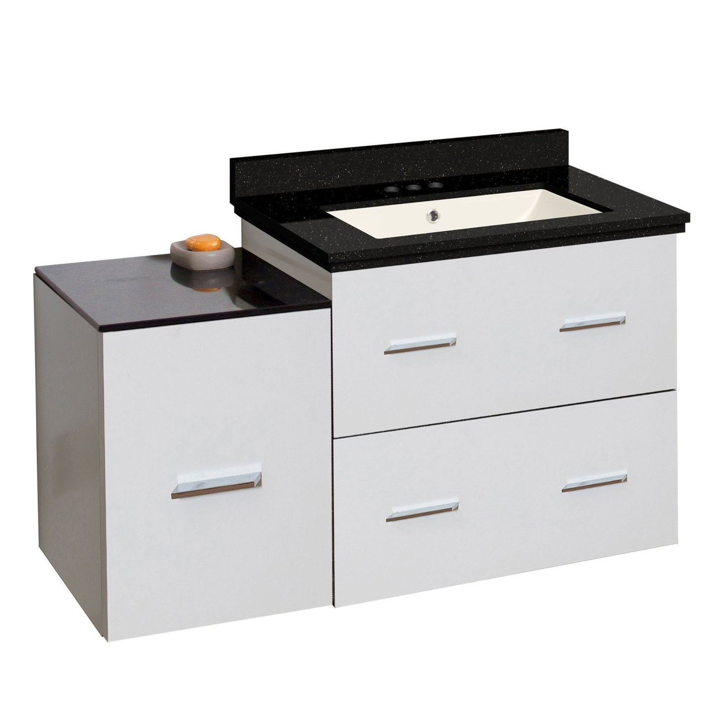 American Imaginations AI-18811 38" White Rectangular Wall Mount Modern Vanity Set