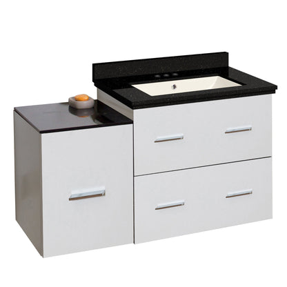 American Imaginations AI-18811 38" White Rectangular Wall Mount Modern Vanity Set