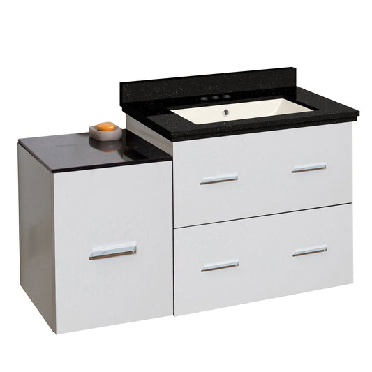 American Imaginations AI-18811 38" White Rectangular Wall Mount Modern Vanity Set