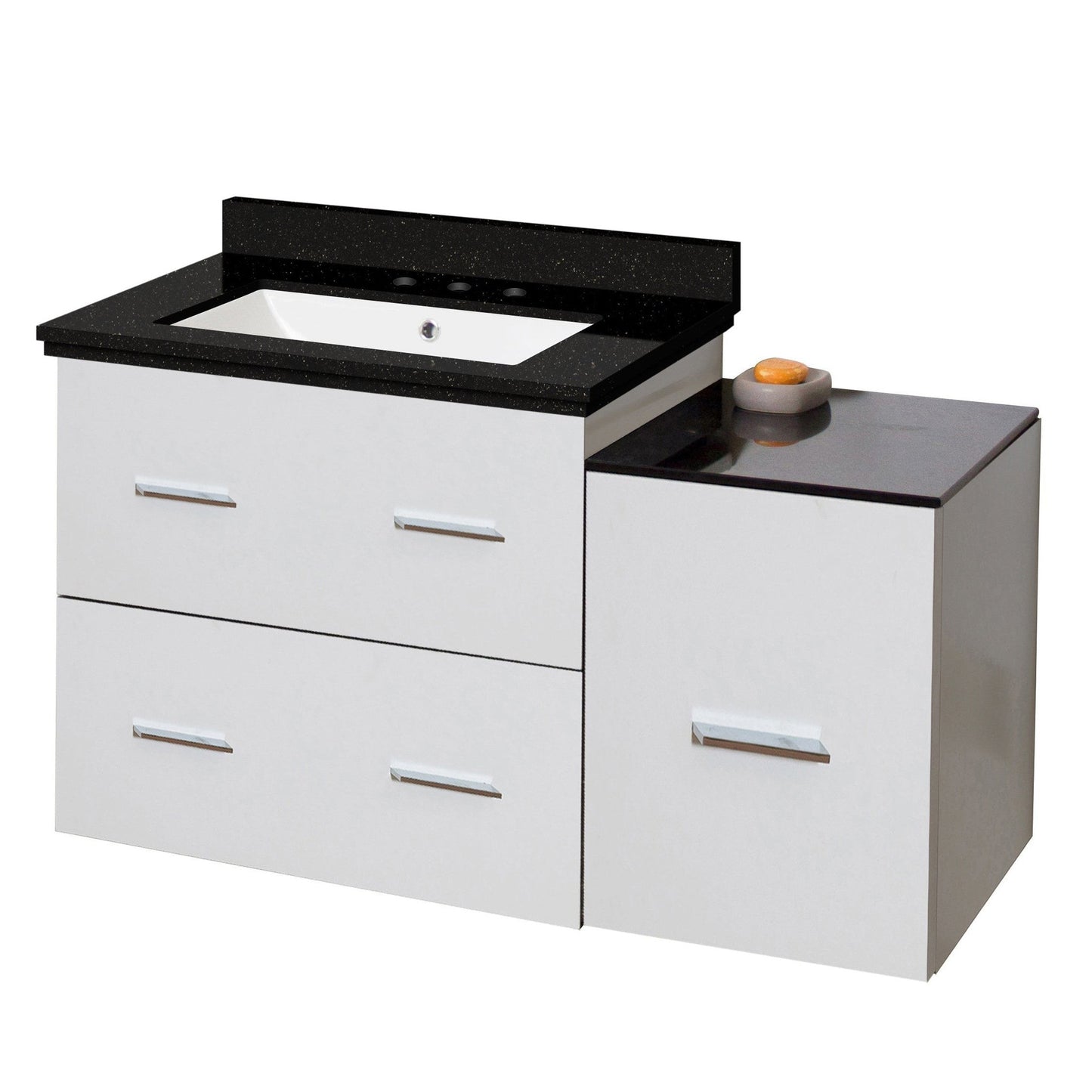 American Imaginations AI-18850 38" White Rectangular Wall Mount Modern Vanity Set