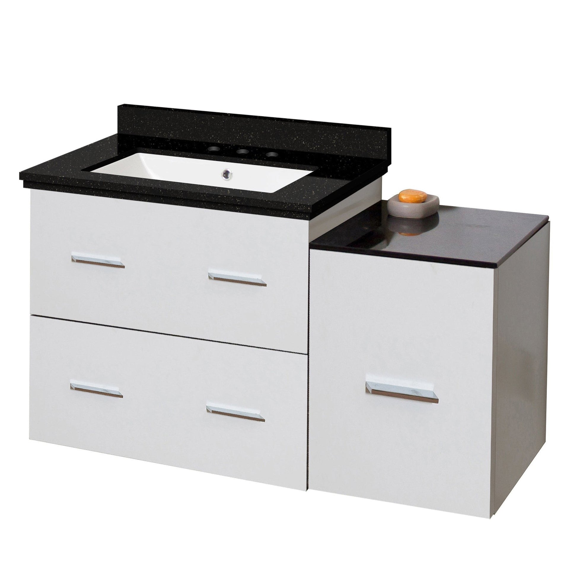 American Imaginations AI-18850 38" White Rectangular Wall Mount Modern Vanity Set