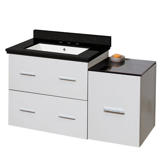 American Imaginations AI-18850 38" White Rectangular Wall Mount Modern Vanity Set