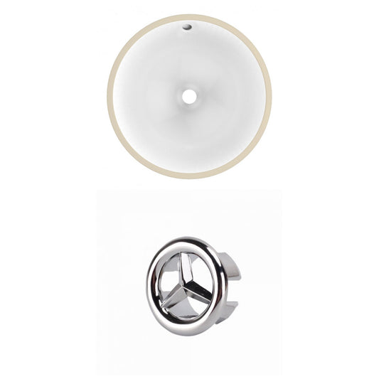 American Imaginations AI-20413 17" White Round Ceramic Undermount Bathroom Sink Set