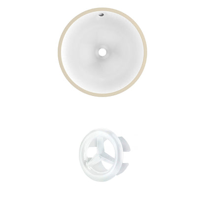 American Imaginations AI-20415 17" White Round Ceramic Undermount Bathroom Sink Set